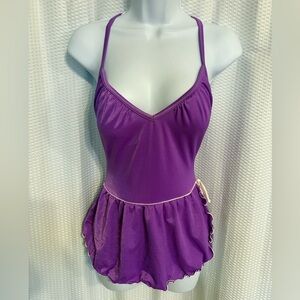 Penbrooke vintage purple one-piece swimsuit size 12